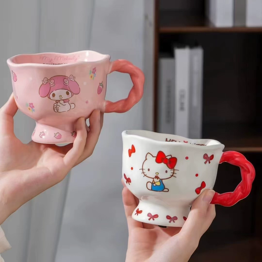 Кружка (Sanrio) Hello Kitty / My Melody 360 мл, керамическая, для офиса и подарка