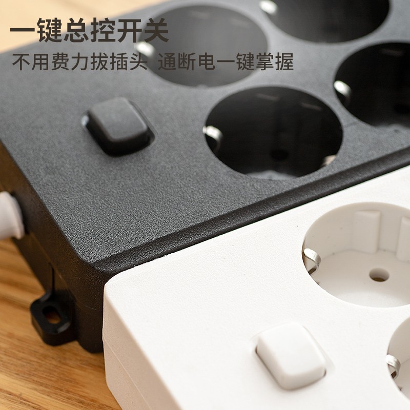 Enchufe USB de cable de enchufe ruso estándar europeo de estilo alemán con interruptor de 10 orificios Enchufe de fila estándar europeo Placa de enchufe al por mayor para el hogar