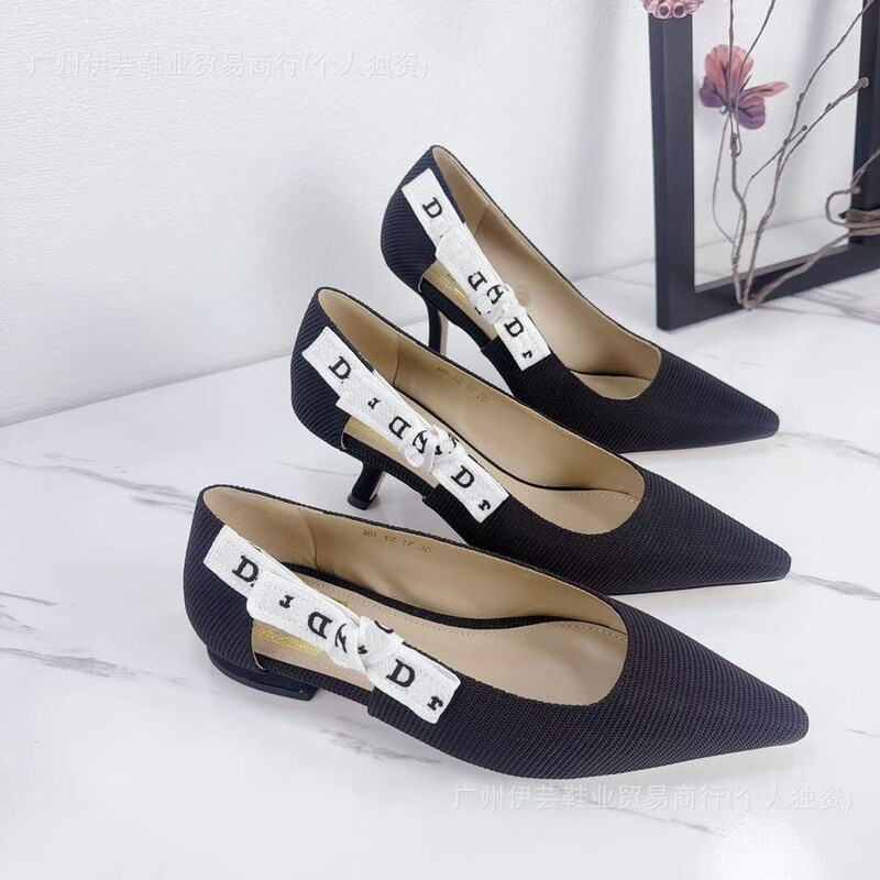 D Brand High-Quality 2026 Early Spring New Style Ribbon Bow High-Heeled Shoes for Women, European Style Sexy and Elegant Women's Single Shoes D Brand High-Quality 2026 Early Spring New Style Ribbon Bow High-Heeled Shoes for Women, European Style Sexy and Elegant Women's Single Shoes