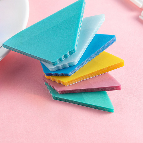 新款 珠光透明便利贴 网红炫彩异形bopp便签 粘性好 源头厂家批发