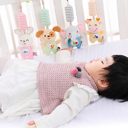 TOLOLO baby wind chime cartoon animal children's stroller bed pendant BB device plush toy soothing wind chime toy
