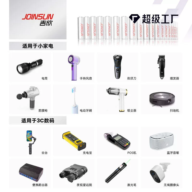 Литиевая батарея Jixin JOINSUN21700 55C 5500 мАч, мобильный блок питания, 3C, для наружного освещения и мелкой техники