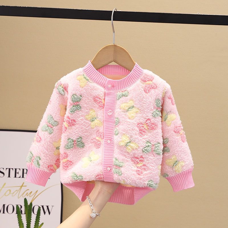 16 flannel pink butterfly