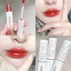 White Peach Oolong Pudding Freeze! Mirror Shiny Lip Gloss Flowing Lipstick for Girls Students Lip Color Lip Balm Ins Glowing Long-lasting