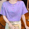 Summer clothing, jacket, cotton summer short sleeve T-shirt, 2022 collection, Korean style, loose fit