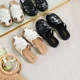Slippers for women to wear outside in the summer of 2024, new casual headband woven sandals, fashionable flat bottomed pig cage lazy half slippers