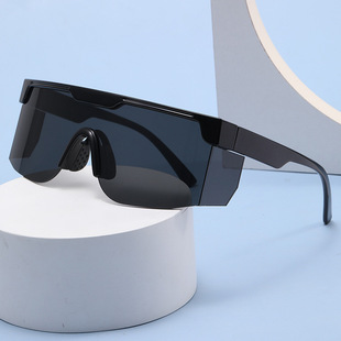 Cross-border new sports sunglasses men's and women's riding sunglasses colorful one-piece sunglasses Millennium sense