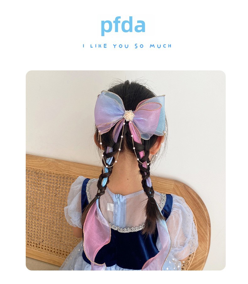 Preț 10 USD 1 buc fete agrafe de păr cu bandă de păr împletită cu arc de păr pentru copii, accesorii de păr pentru fete și fete, agrafe de păr ..._voghion.com