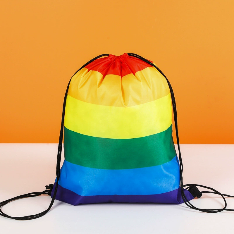 Сумка Drawstring полиэстера хранения Drawstring сумки drawstring радуги 210d полиэстер напечатала рюкзак логотипа
