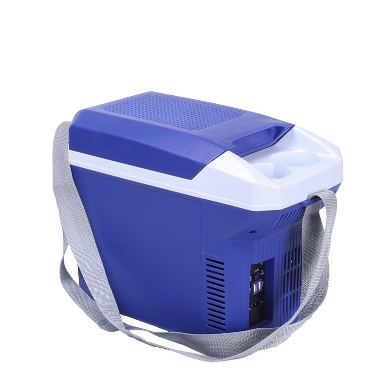 Nuevo 8L de doble uso USB mini refrigerador acampar al aire libre Correa portátil refrigeración y calefacción refrigerador del coche
