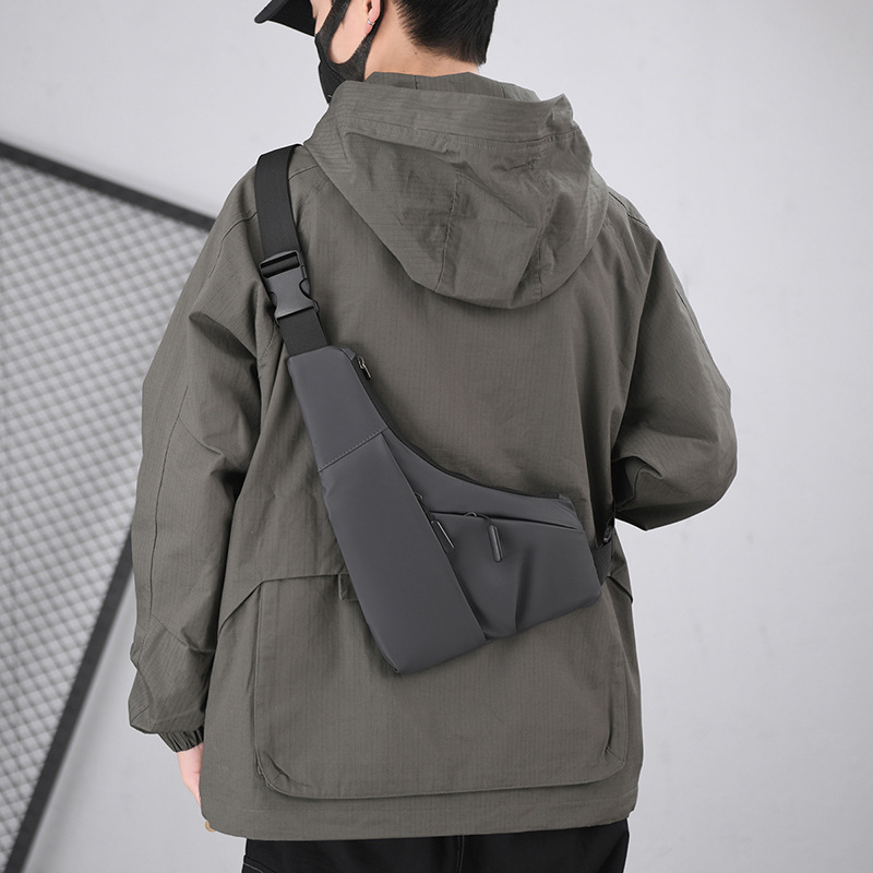 Fashionable men's underarm prepuce chest bag, men's backpack, single shoulder chest bag, anti splashing diagonal chest bag, large capacity chest bag_voghion.com