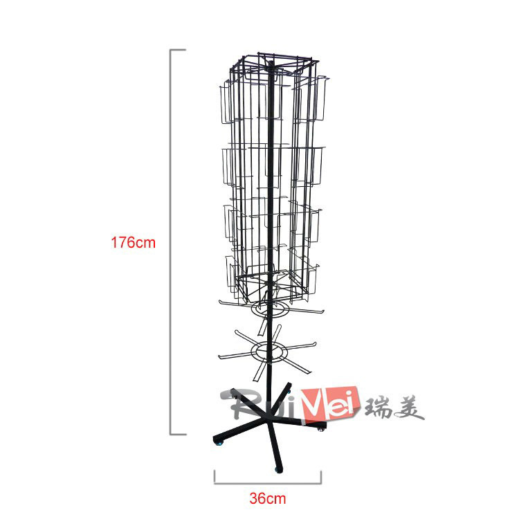 加工生产商超贺卡专用展示架红包卡片书本宣传资料可旋转促销货架