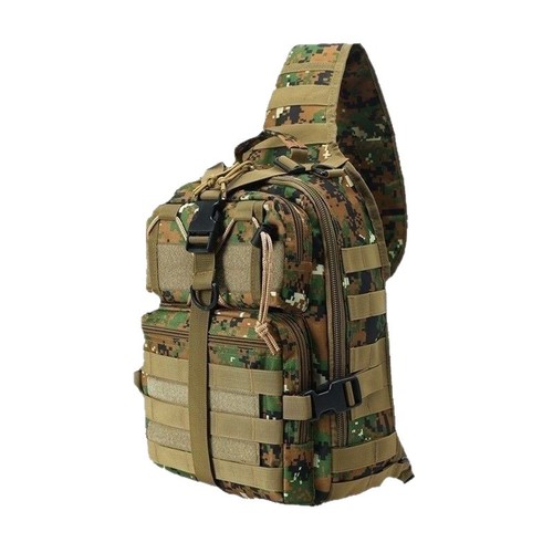 Cross-border Tactical Photography Large Chest Bag Outdoor Hiking Shoulder Lure Fishing Crossbody Bag Waterproof Oxford Fabric Camo Wholesale