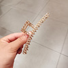 Metal crab pin, big chain, hairgrip for bath, shark, hairpins, Korean style, new collection