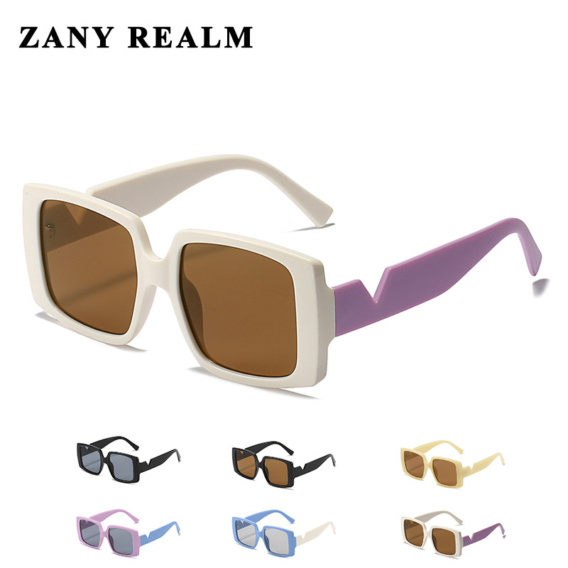 Nuevo elegante más tamaño cuadrado caja Chanel estilo gafas de sol transfronterizo europeo y americano mandarín pato pierna contraste color gafas de sol fabricante