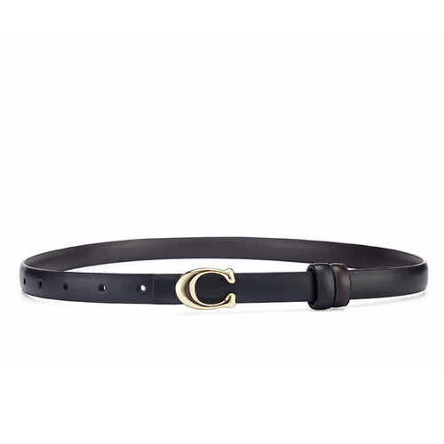 Women's belt double-sided fashionable C buckle simple jeans versatile thin belt women's Korean style trendy young people's belt