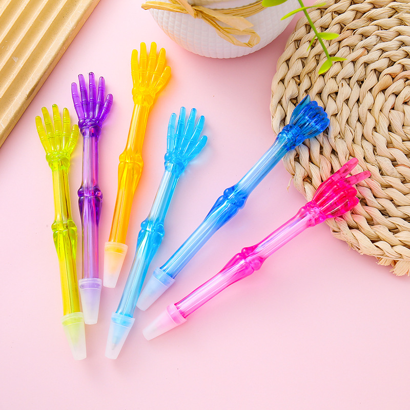 Bolígrafo transparente para dedos Papelería creativa Bolígrafo de modelado de gestos Premios de estudiantes Regalo de oficina Bolígrafo de firma aceitoso