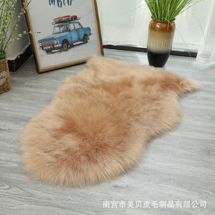 Modern Simple Imitation Wool Plush Free Leather Carpet Floor Mat Home Bedroom Living Room Decorative Blanket