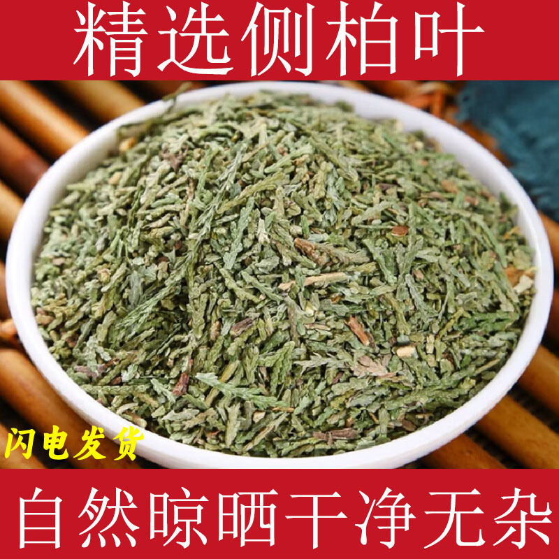 侧柏叶中药材侧佰叶柏树叶扁柏叶洗头洗发搭何首乌侧柏叶粉原材料