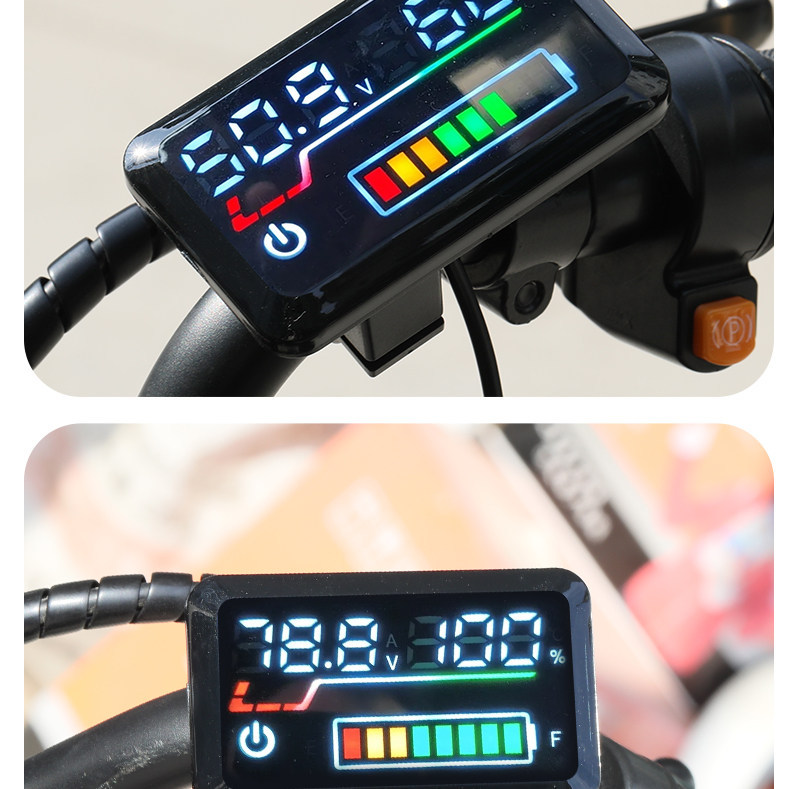 Electric Vehicle Lithium Battery Lead-Acid Battery 48V60V72V Adjustable Universal Power and Voltage Display Meter