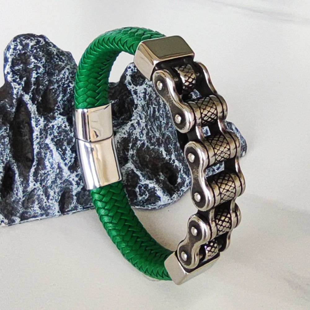 그린 가죽 [스틸 컬러]