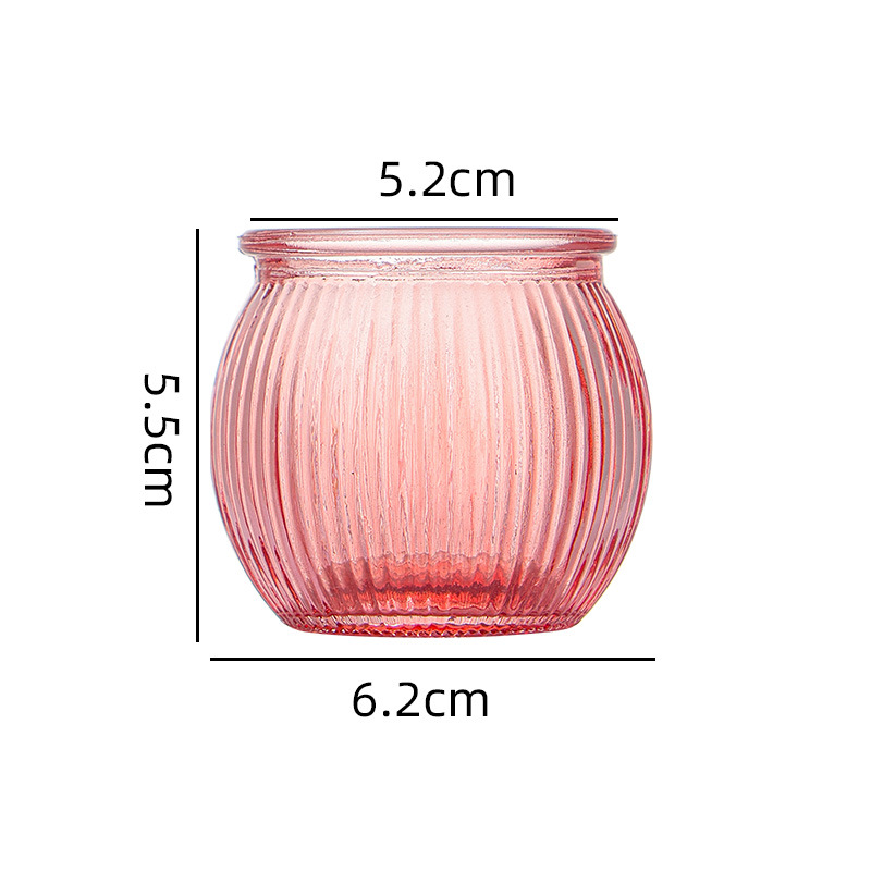 Amazon transfronterizo se especializa en candelabros de vidrio en relieve, juegos de candelabros de incienso de colores, tazas de velas a rayas, candelabros a rayas, estampados en Ling