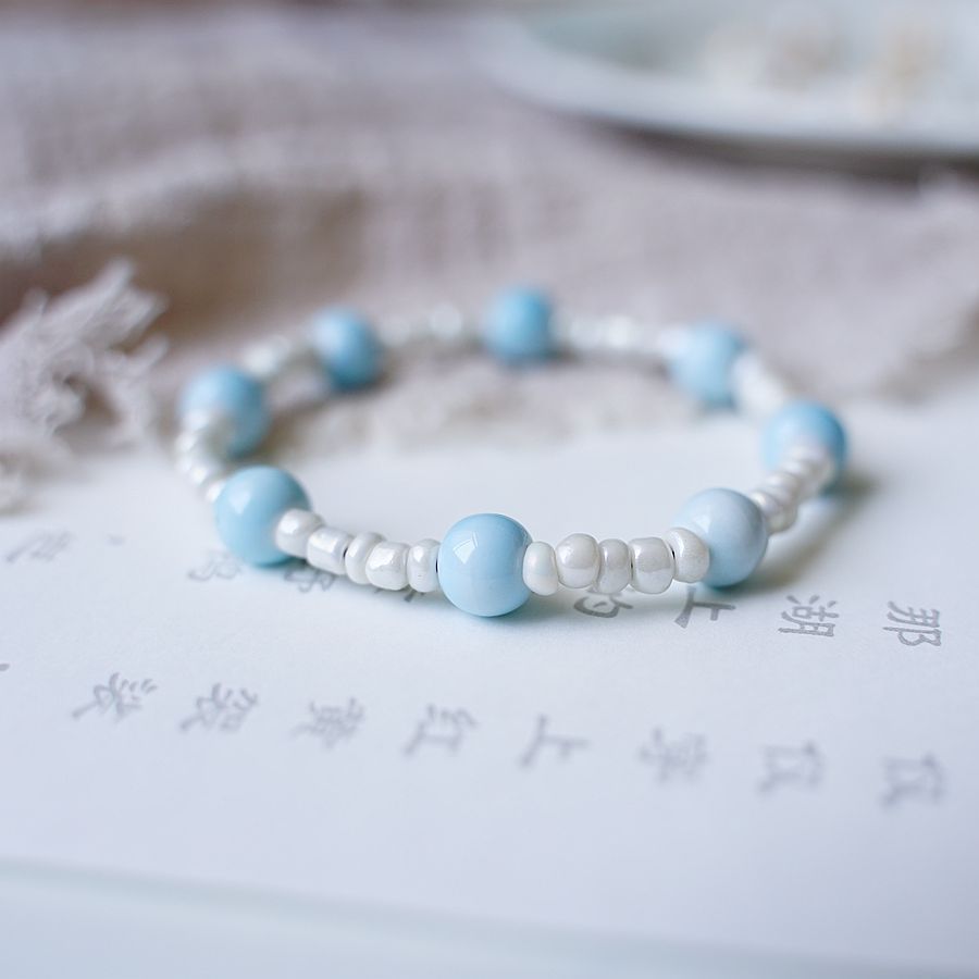 Simple Style Solid Color ceramics Beaded Plating Womenu0027S Bracelets 1 Piece