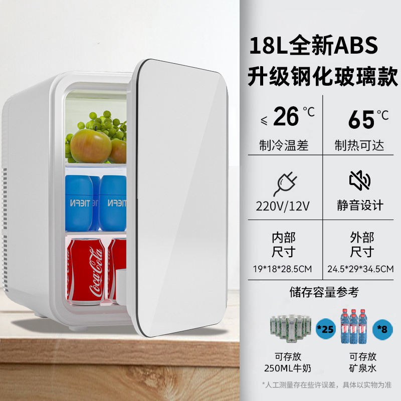 新型小冰箱小型迷你简易冰箱加热制冷化妆品宿舍车载家用冷藏保鲜|undefined