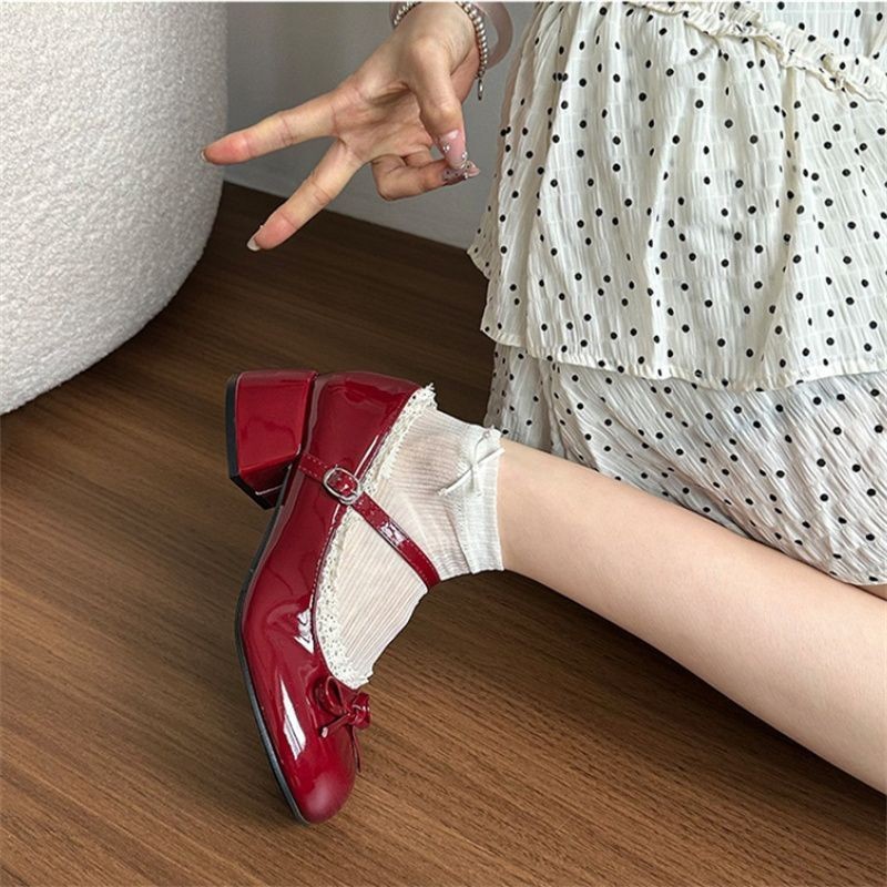 Arco de nicho zapatos de ballet franceses 2026 nuevos encaje extranjero aumento de zapatos de marizhen zapatos