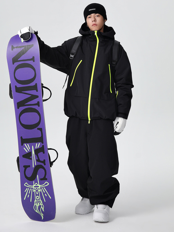 Women's Ski Suit Set, American-Style Loose Fit, Waterproof, Wear-Resistant, Warm, New Men's Ski Jacket and Pants