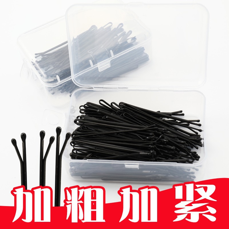 Horquilla de pelo negro Clip femenino negrita lado clip Bangs clip invisible updo forma fija tocado clip de pelo roto