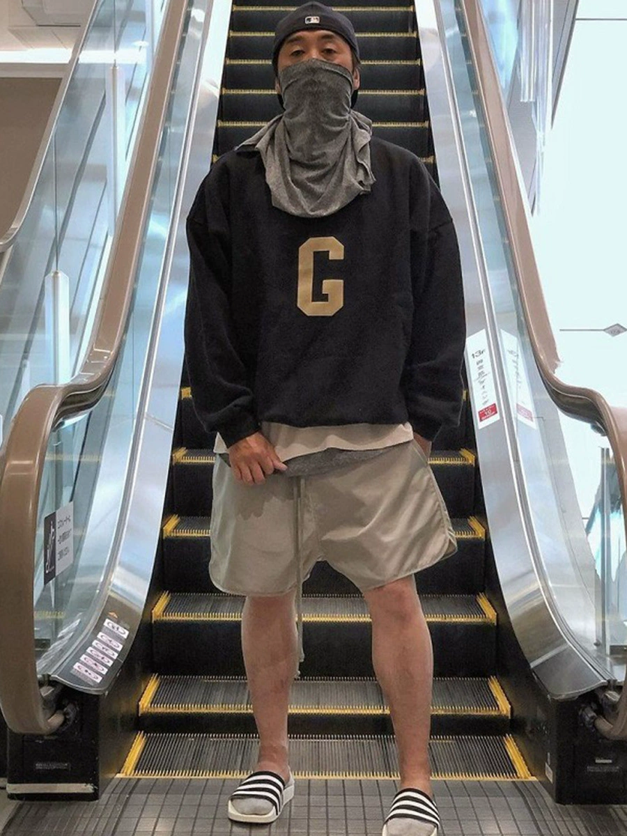 Шорты (FOG CRAZY FEAR OF GOD) сезон 7, яркая шнуровка, свободный городской крой