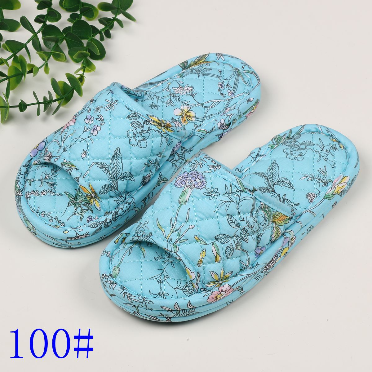 여성용 3겹 꽃무늬 천 100