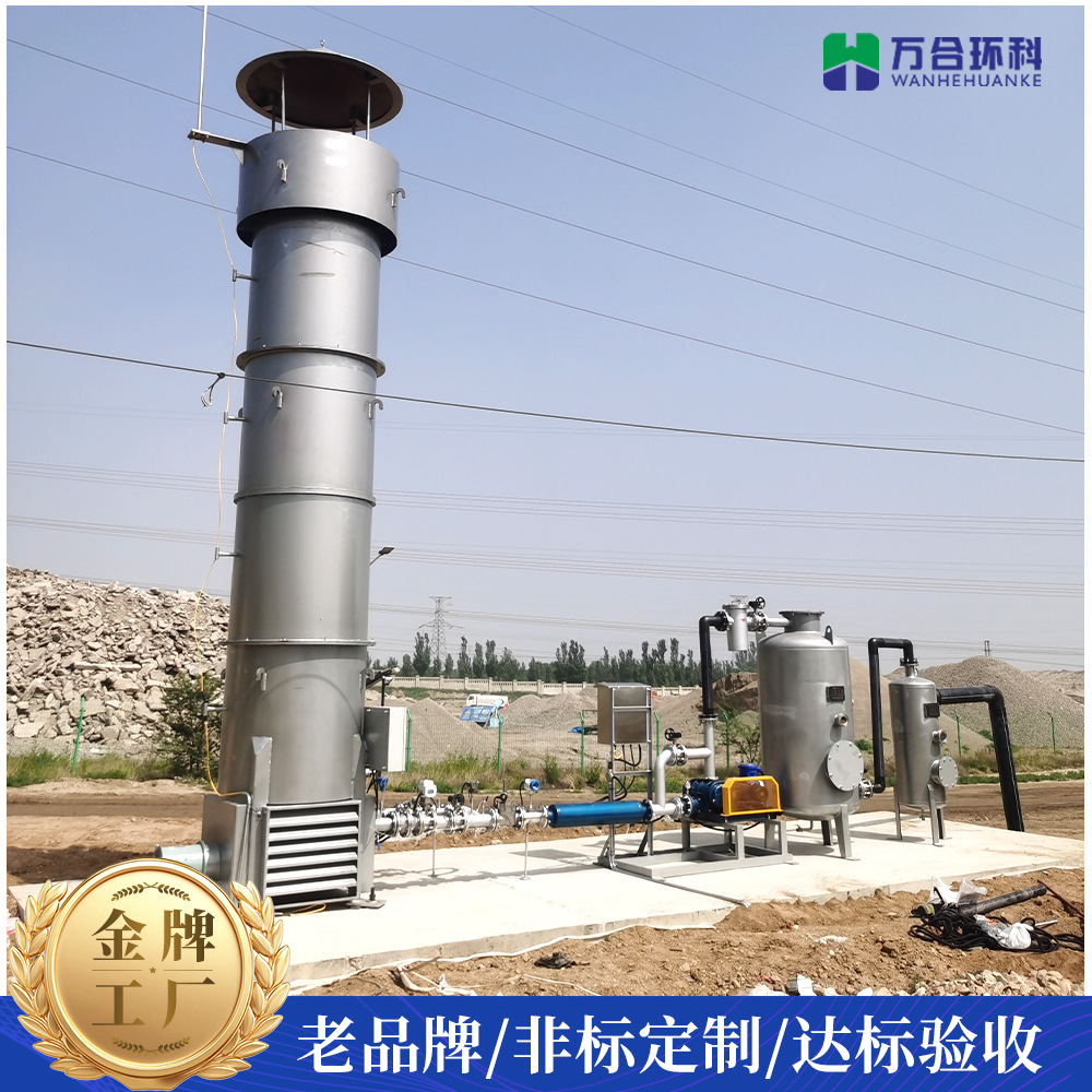 300立方标准化垃圾填埋场火炬废气处理火炬配件生态型系统设备产品实拍图
