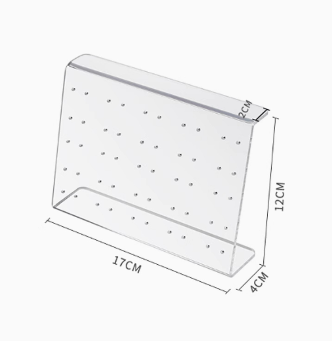 귀걸이 홀더 투명 17cm 폭 50 구멍