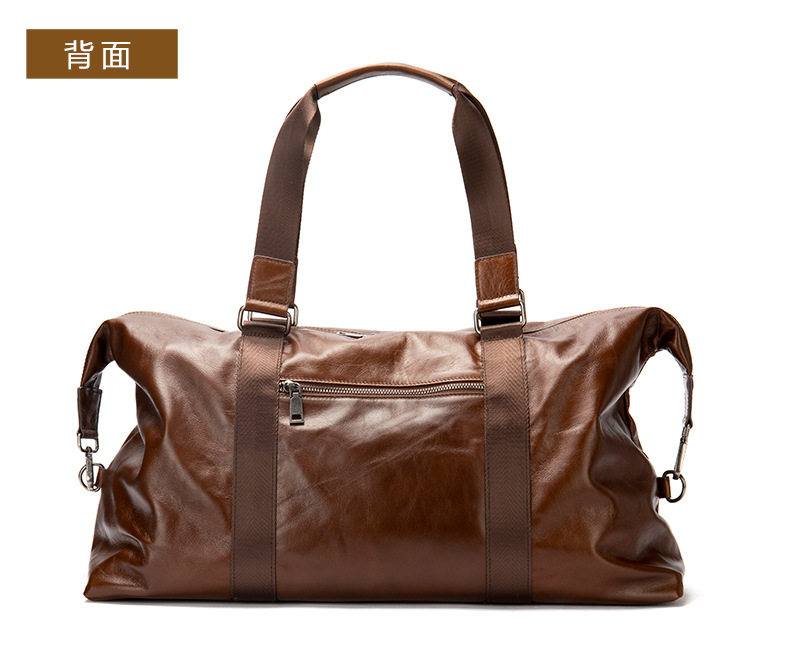 Túi du lịch da thật Marante dung tích lớn cho nam, túi tập gym kiêm túi xách tay đi công tác ngắn ngày — Màu nâu, Màu đen chi tiết 14