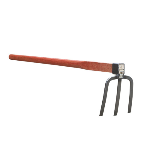 Large hoe digging multi-functional wooden handle farmers use outdoor plowing manganese steel weeding rake farm tools vegetable planting tools