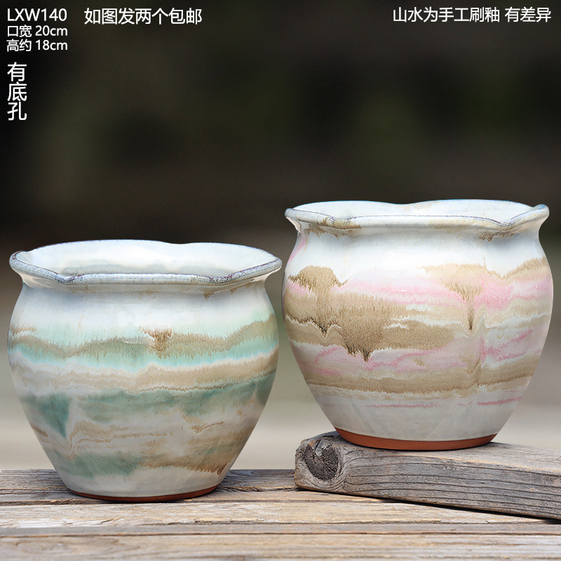 大号大口径花盆家用法师月季盆栽三角梅花盆陶瓷透气多肉花盆包邮|undefined