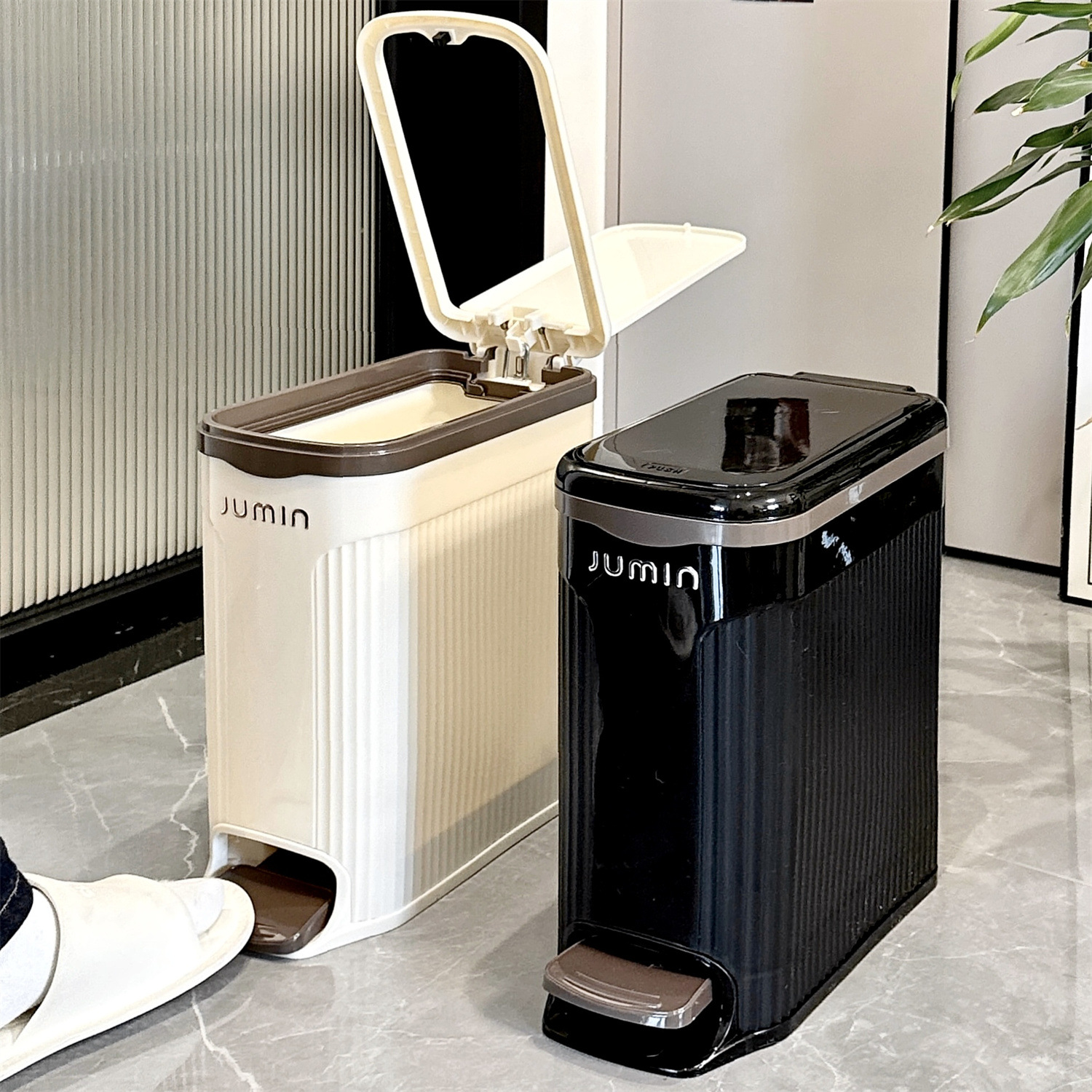 Basura del baño, sala de estar, cocina, cubo de pisada, cubo de papel, cubo de baño con cubierta, nuevo tipo