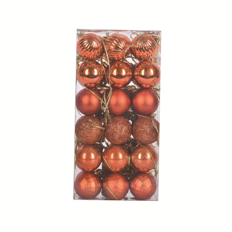 新品3/4cm36個セット異形ボールクリスマスツリー小さなペンダント祝日飾りスイカ方眼クリスマスボール|undefined
