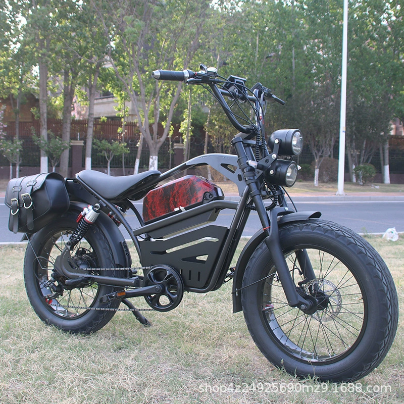 Ретро электро‑SUV мотоцикл, 48V 1500W, аккумулятор 18Ah, колёса 20″, амортизирующая подвеска