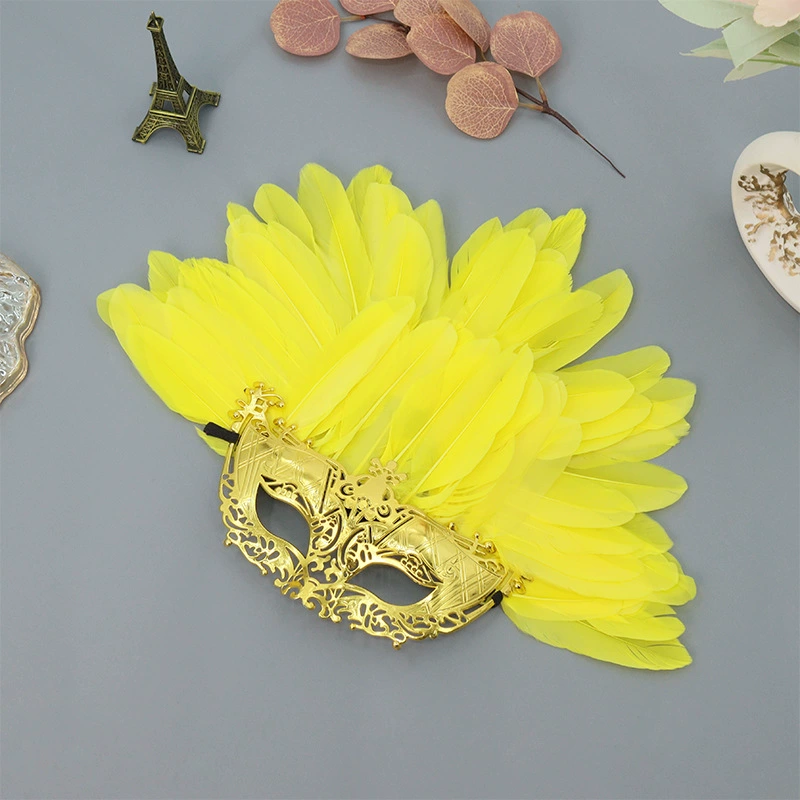 Эксклюзивная маска-футляр для Feather Electroplated Half-Face Beauty Halloween Fox Venetian masquerade mask