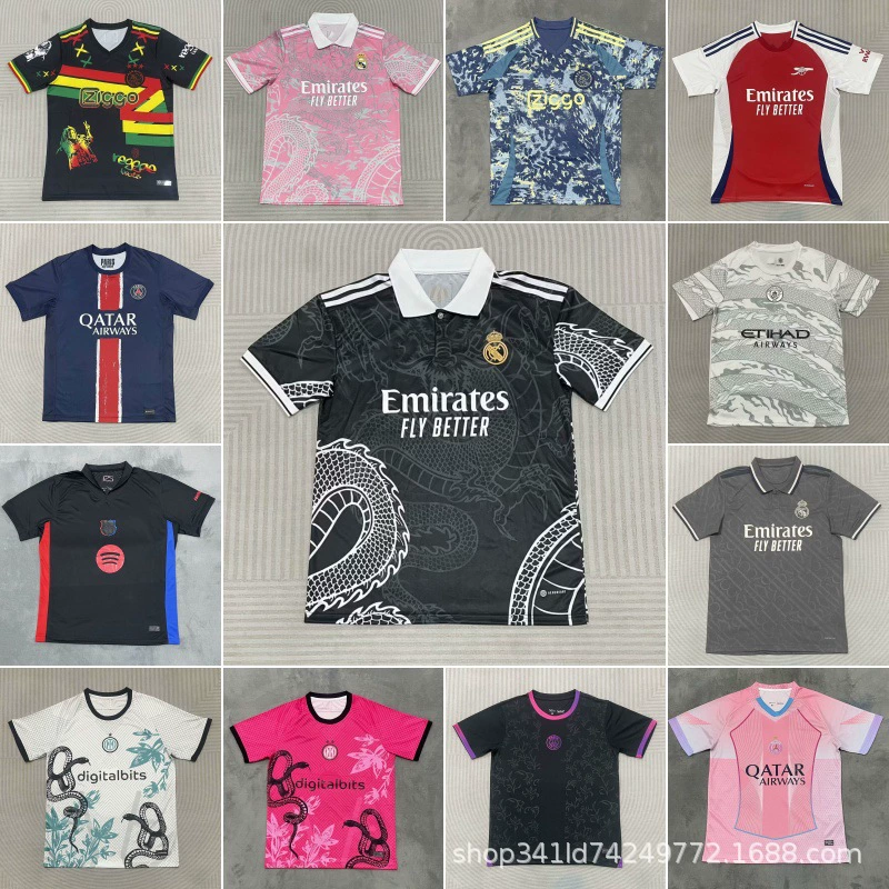 Футболка с коротким рукавом Premier League, форма Arsenal Manchester City Paris Barcelona Inter Milan Ajax AC, матч-форма