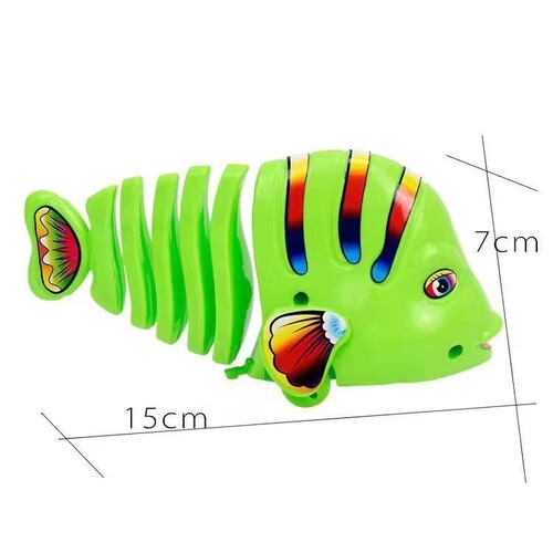 1-2-3-4 years old wind-up hair toys for boys and girls, children's educational learning crawling swinging fish internet celebrity street stall wholesale