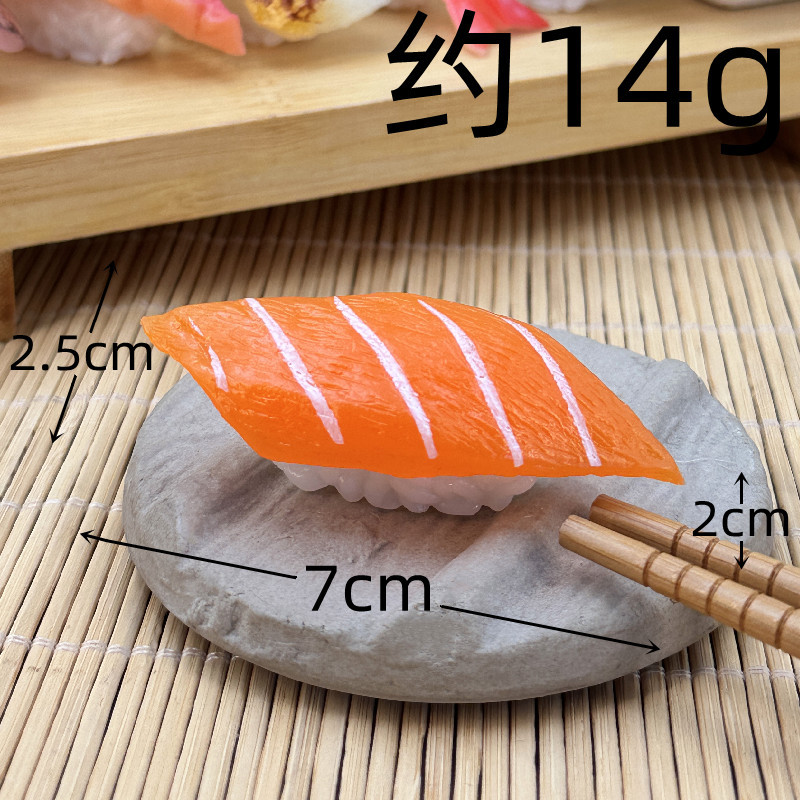 Simulación sushi modelo de juguete para niños japonés comida grande adornos tiro Decoración Accesorios salmón cocina rebanada