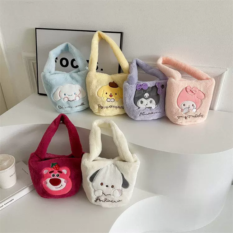 每个女包都是独立的故事，您是主人公丝绒其他磁扣车缝线手提包（