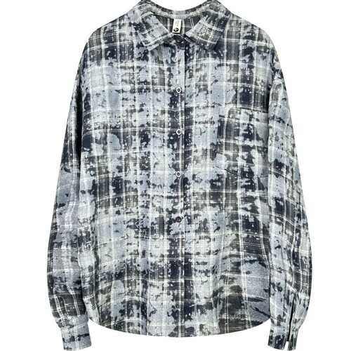 Women's Spring and Autumn Season Casual Loose Retro Print Check Shirt, American Trend Top