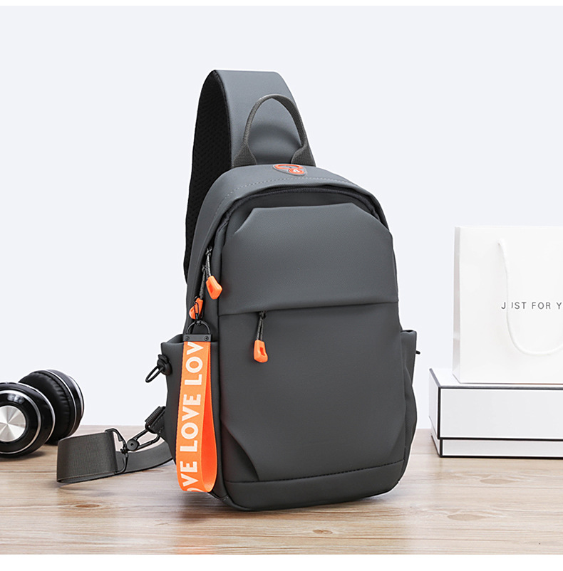 New men's chest bag, crossbody bag, fashionable small bag, cross-border multi-functional waist bag, water-resistant chest bag, outdoor sports undefined