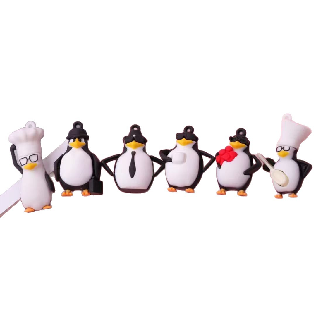 Penguin de Madagascar llavero elegante personaje abstracto llavero bolsas de estudiantes pequeña fábrica de accesorios colgantes