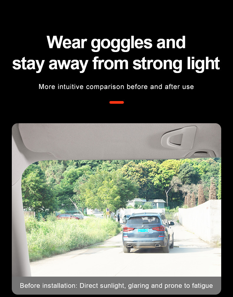 Car Anti-Glare Sun Visor, Day and Night Anti-Dazzle Car Goggles, Anti-High Beam Artifact for Night Driving